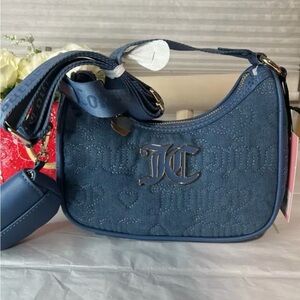 Juicy couture blue denim crossbody bag